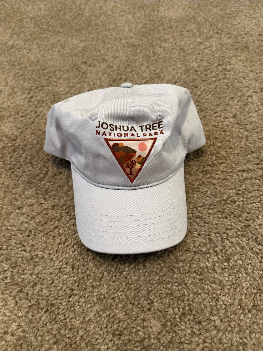 Joshua Tree National Park Pale Blue Baseball Cap with Embroidered Patch
